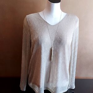 Chico's  Metallic Top Size M
